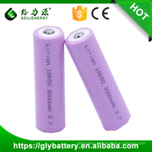 icr18650 3.7v 2200mah batería recargable de iones de litio